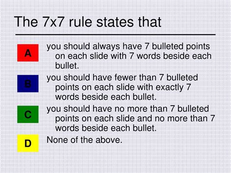 What is the 7x7 rule?